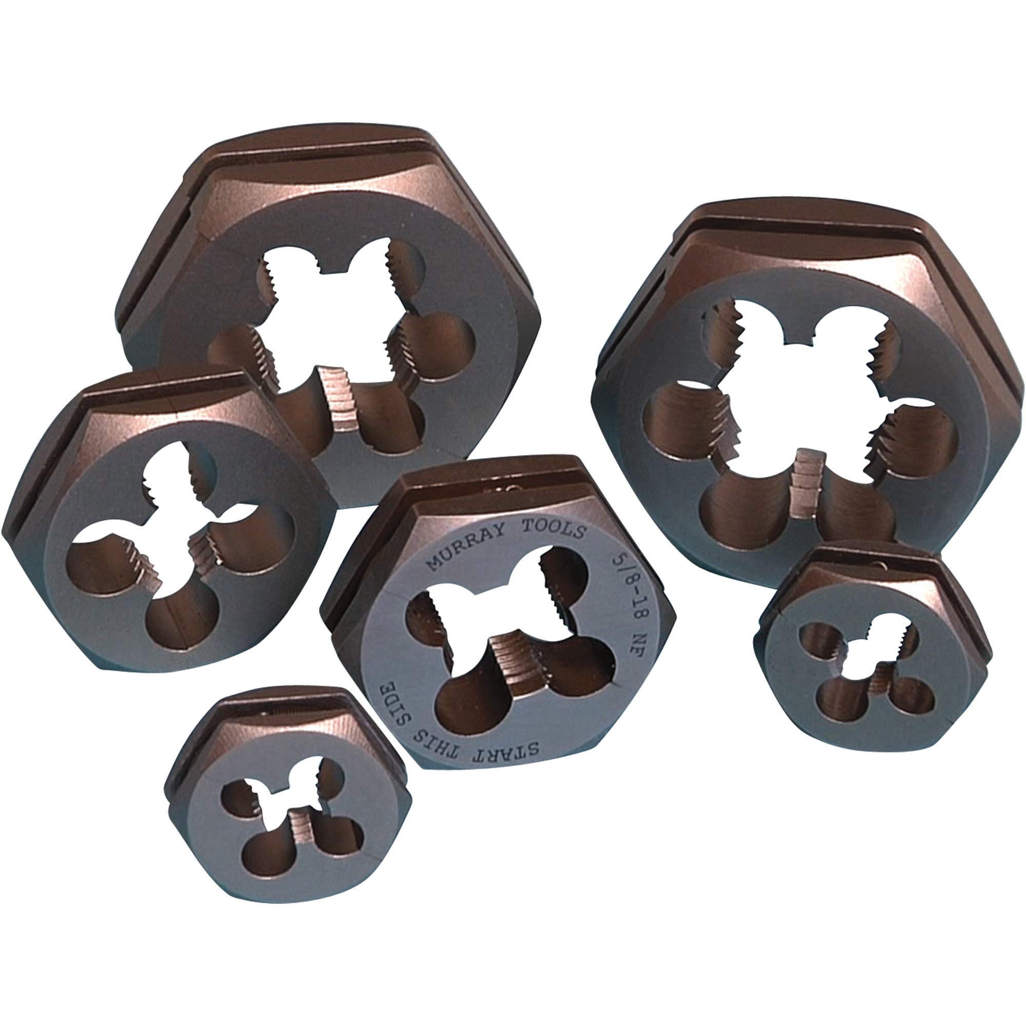 Murray Tools Split Die Thread Repair Kit — 6-Pc. Metric Set, Medium Dies